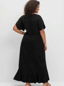 Robe en jersey encolure en v flatteuse