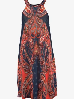 Robe en jersey à encolure raffinée avec imprimé paisley et bretelles mode