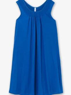 Robe en jersey encolure smockée