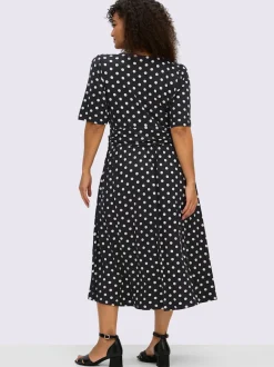 Robe en jersey joli motif à pois