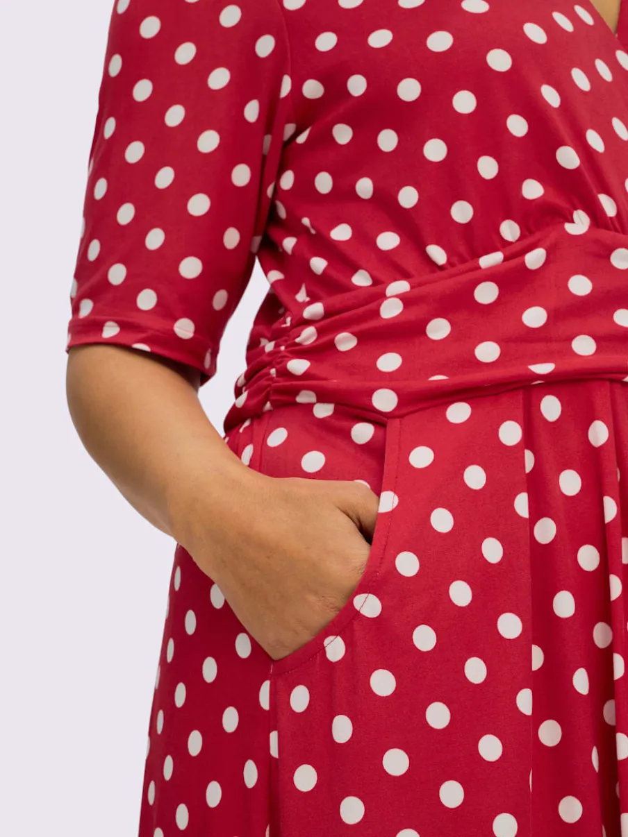 Robe en jersey joli motif à pois