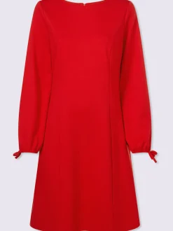 Robe en jersey manches ballon finition cintrée et douce