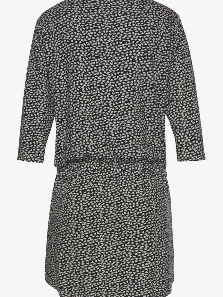 Robe en jersey à manches trois-quarts avec glissière et poches latérales