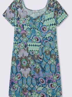 Robe en jersey motif fantaisie