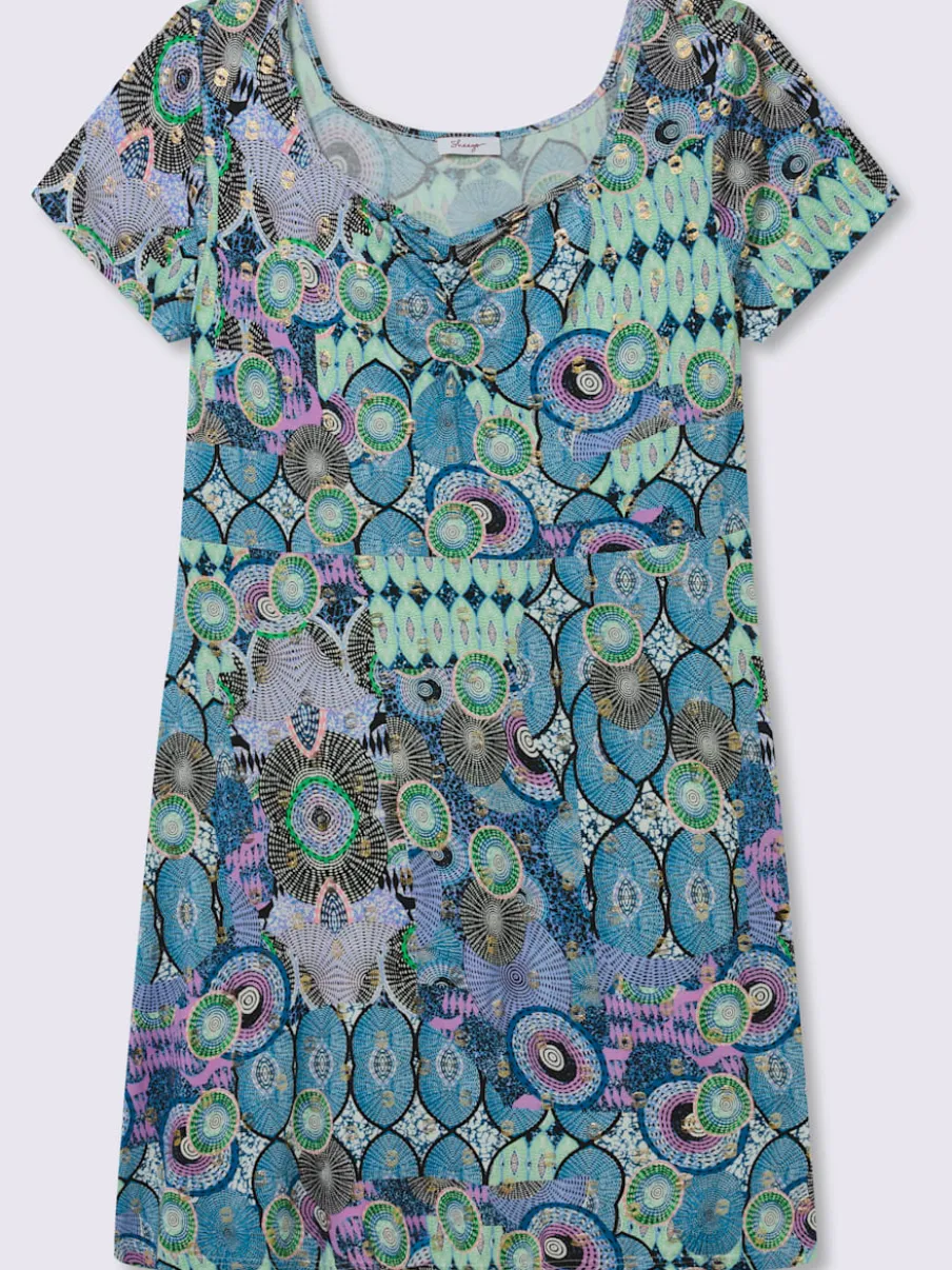 Robe en jersey motif fantaisie