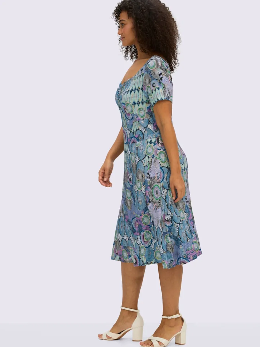 Robe en jersey motif fantaisie