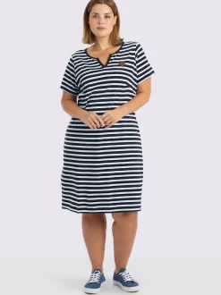 Robe en jersey motif à rayures mode