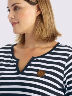 Robe en jersey motif à rayures mode