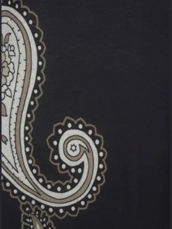 Robe en jersey à motifs floraux et large col arrondi avec manches courtes