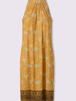 Robe en jersey sans manches à motif floral et bordure élégante