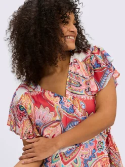 Robe en mousseline avec motif paisley