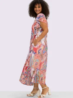 Robe en mousseline avec motif paisley