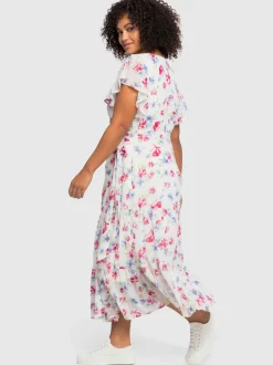 Robe en mousseline encolure en v affinante