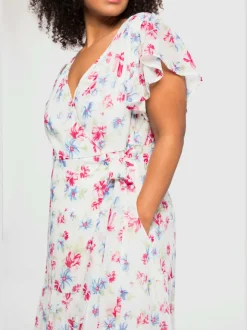 Robe en mousseline encolure en v affinante