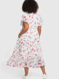 Robe en mousseline encolure en v affinante