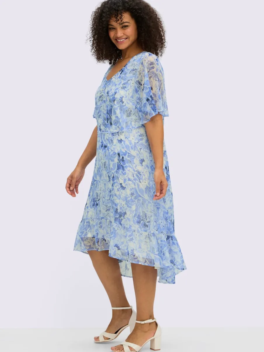 Robe en mousseline encolure en v affinante