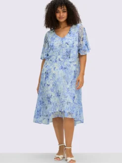 Robe en mousseline encolure en v affinante
