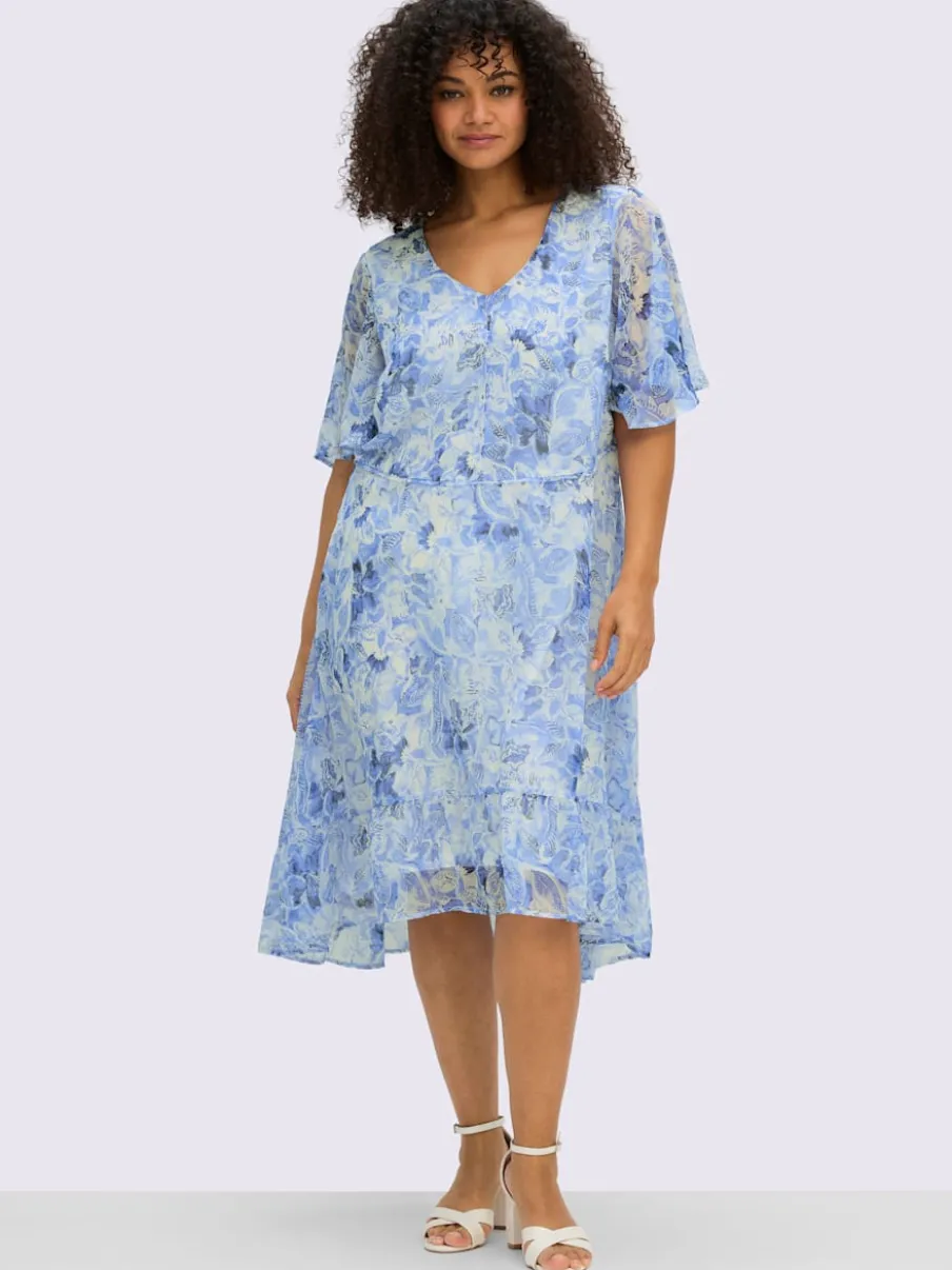 Robe en mousseline encolure en v affinante