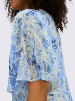 Robe en mousseline encolure en v affinante
