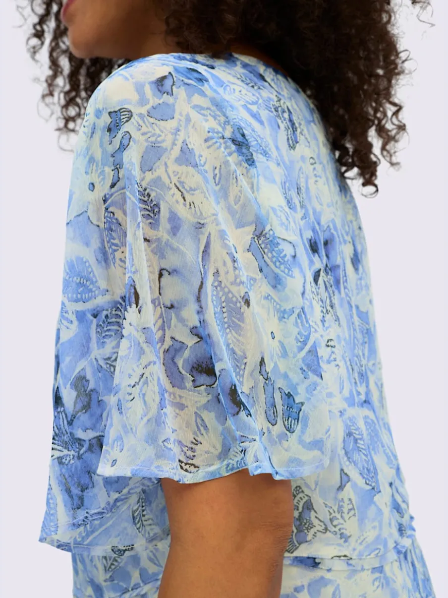 Robe en mousseline encolure en v affinante