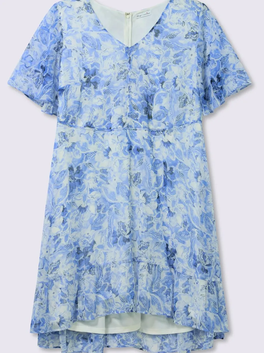 Robe en mousseline encolure en v affinante