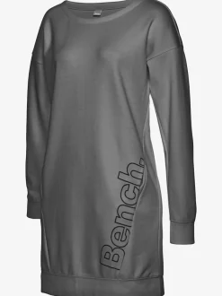 Robe en sweat à col rond avec poches et grand logo