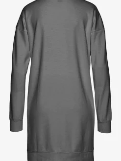 Robe en sweat à col rond avec poches et grand logo