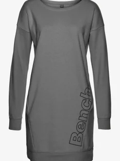 Robe en sweat à col rond avec poches et grand logo