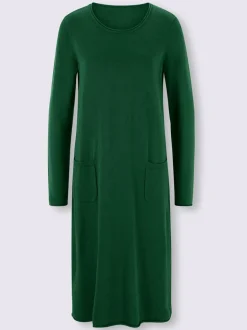 Robe en tricot avec poches et coupe ample confortable