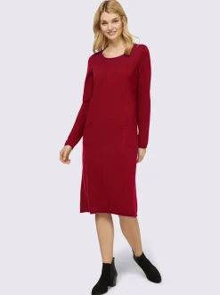 Robe en tricot avec poches et coupe ample confortable