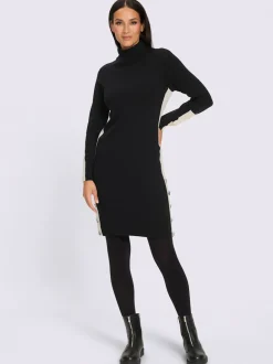 Robe en tricot détails contrastés