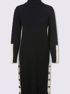 Robe en tricot détails contrastés