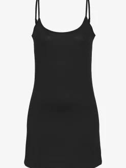Robe en tricot légère à encolure ronde et sans manches
