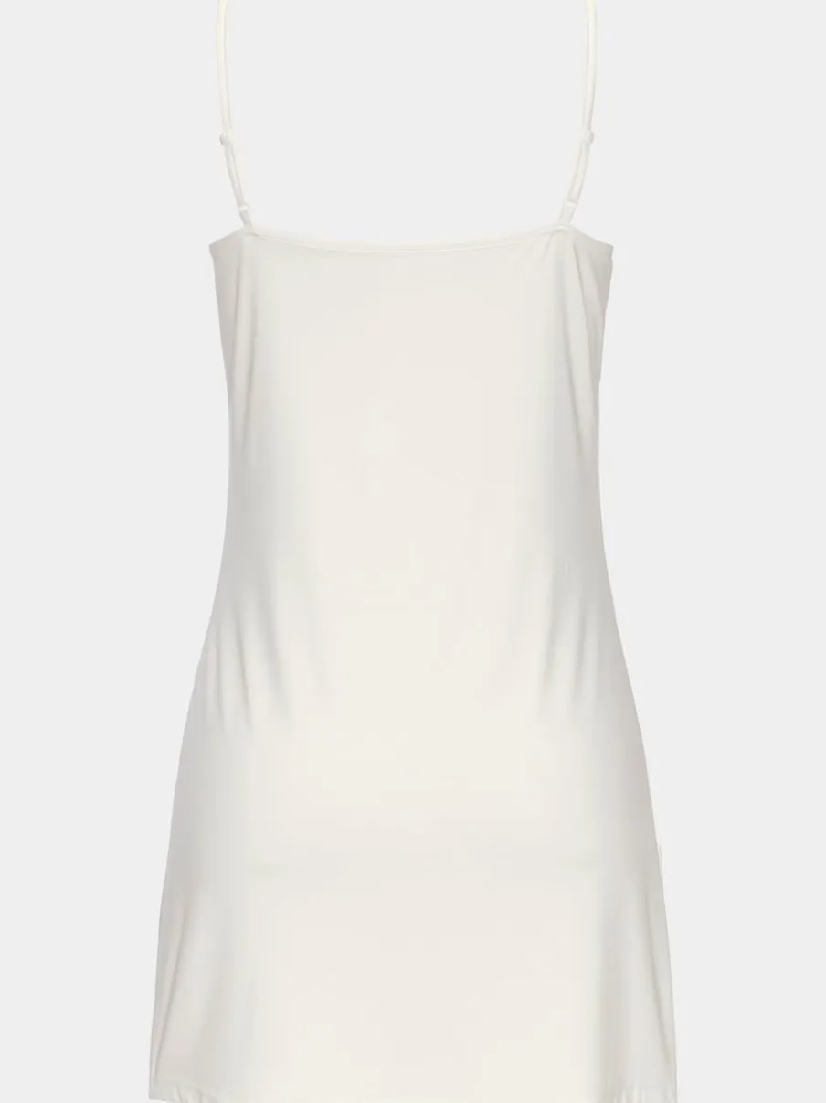 Robe en tricot légère à encolure ronde et sans manches