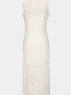 Robe en tricot légère à encolure ronde et sans manches