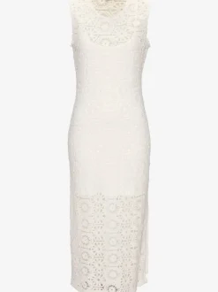 Robe en tricot légère à encolure ronde et sans manches