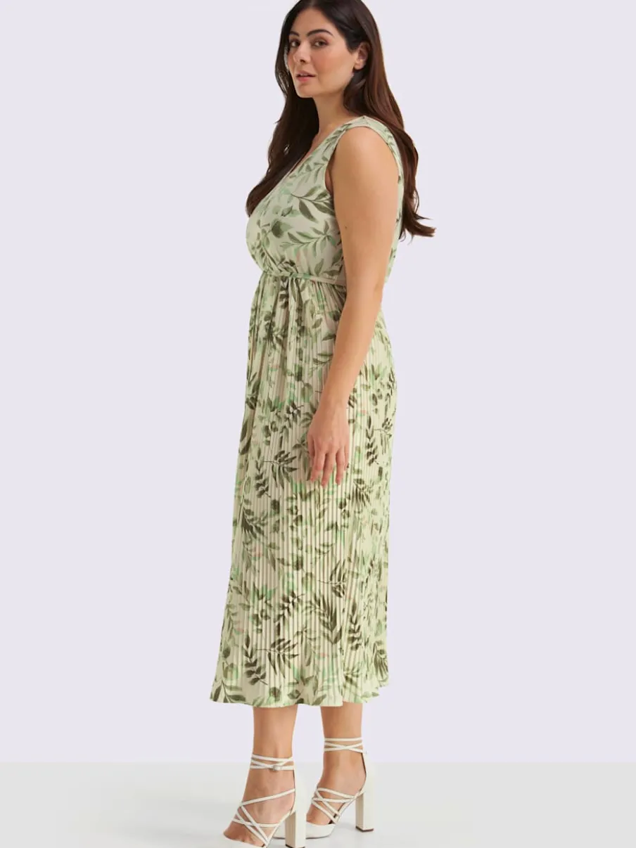 Robe à fleurs col v devant et au dos