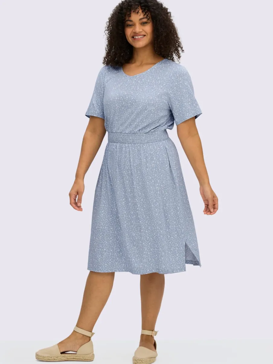 Robe à fleurs motif minimaliste