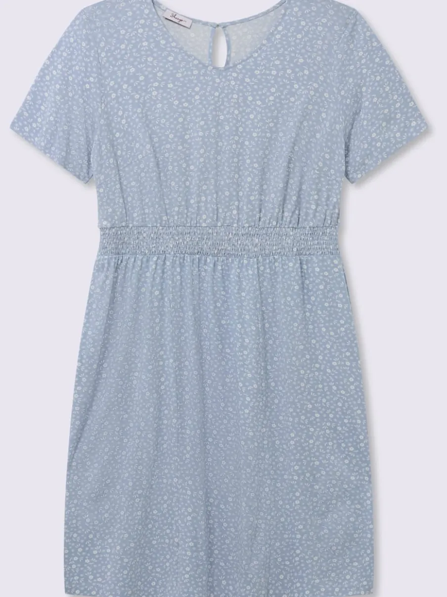 Robe à fleurs motif minimaliste