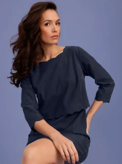 Robe fourreau 63% lyocell (tencel)
