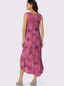 Robe imprimée avec col rond et coupe sans manches