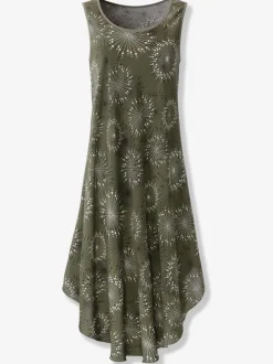 Robe imprimée avec col rond et coupe sans manches