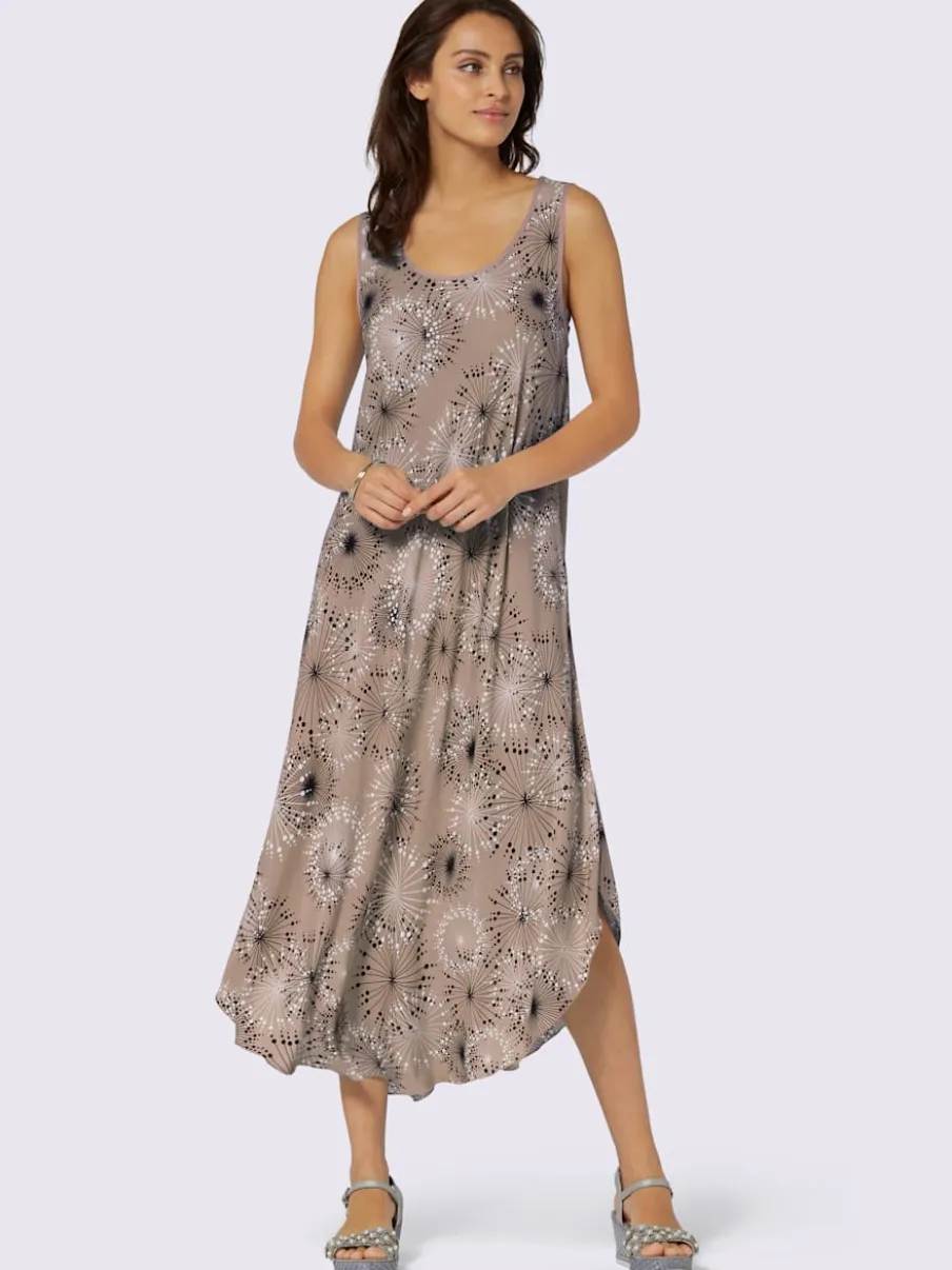 Robe imprimée avec col rond et coupe sans manches