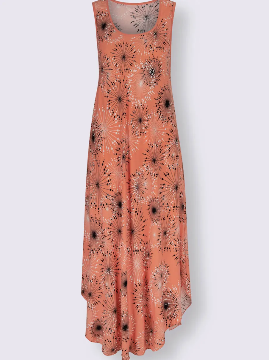 Robe imprimée avec col rond et coupe sans manches