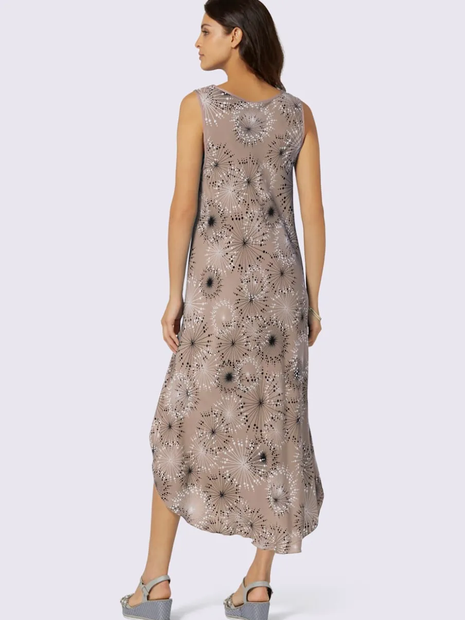 Robe imprimée avec col rond et coupe sans manches