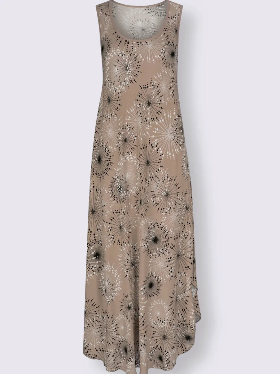 Robe imprimée avec col rond et coupe sans manches