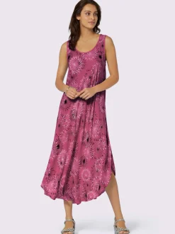 Robe imprimée avec col rond et coupe sans manches