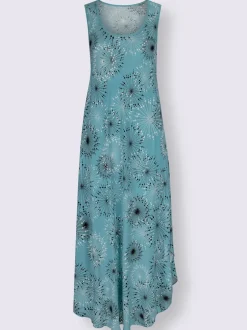 Robe imprimée avec col rond et coupe sans manches