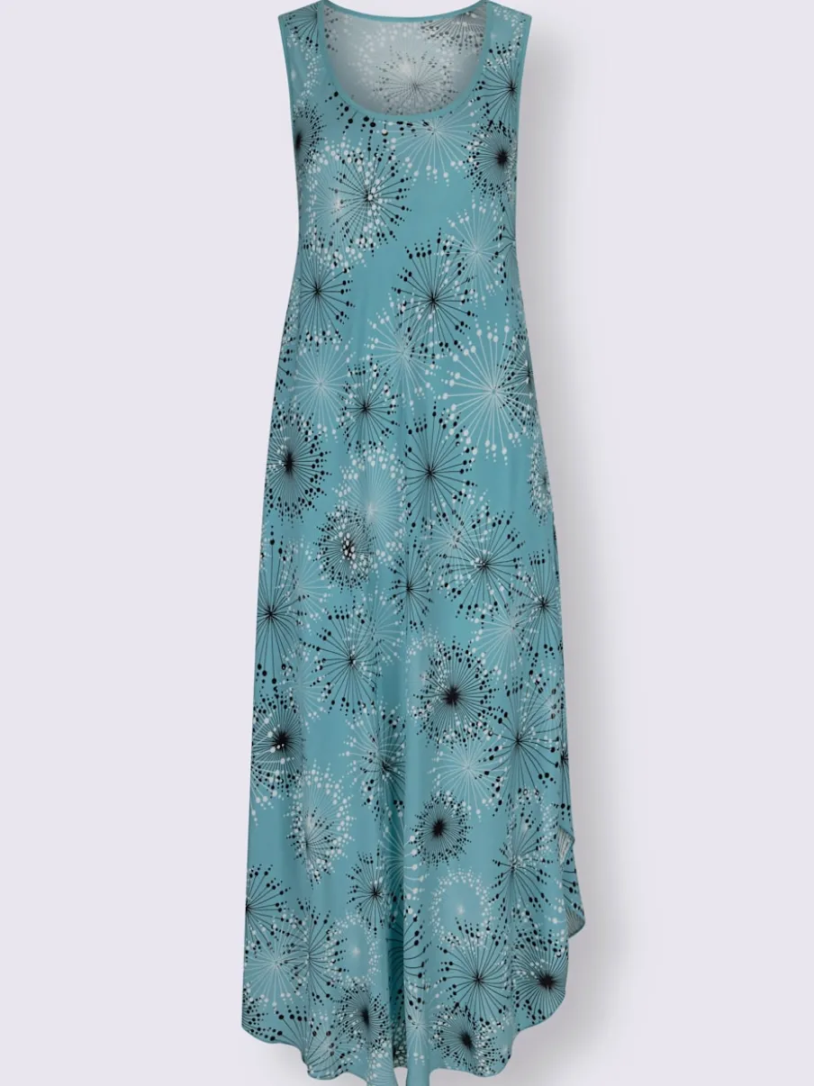 Robe imprimée avec col rond et coupe sans manches