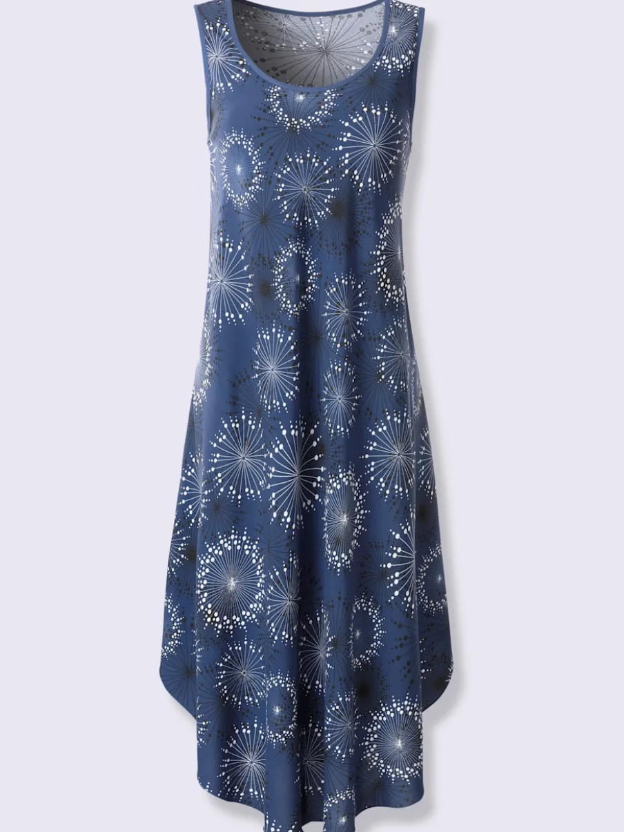 Robe imprimée avec col rond et coupe sans manches